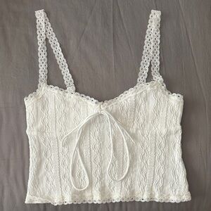 Edikted White Lace Tank Top